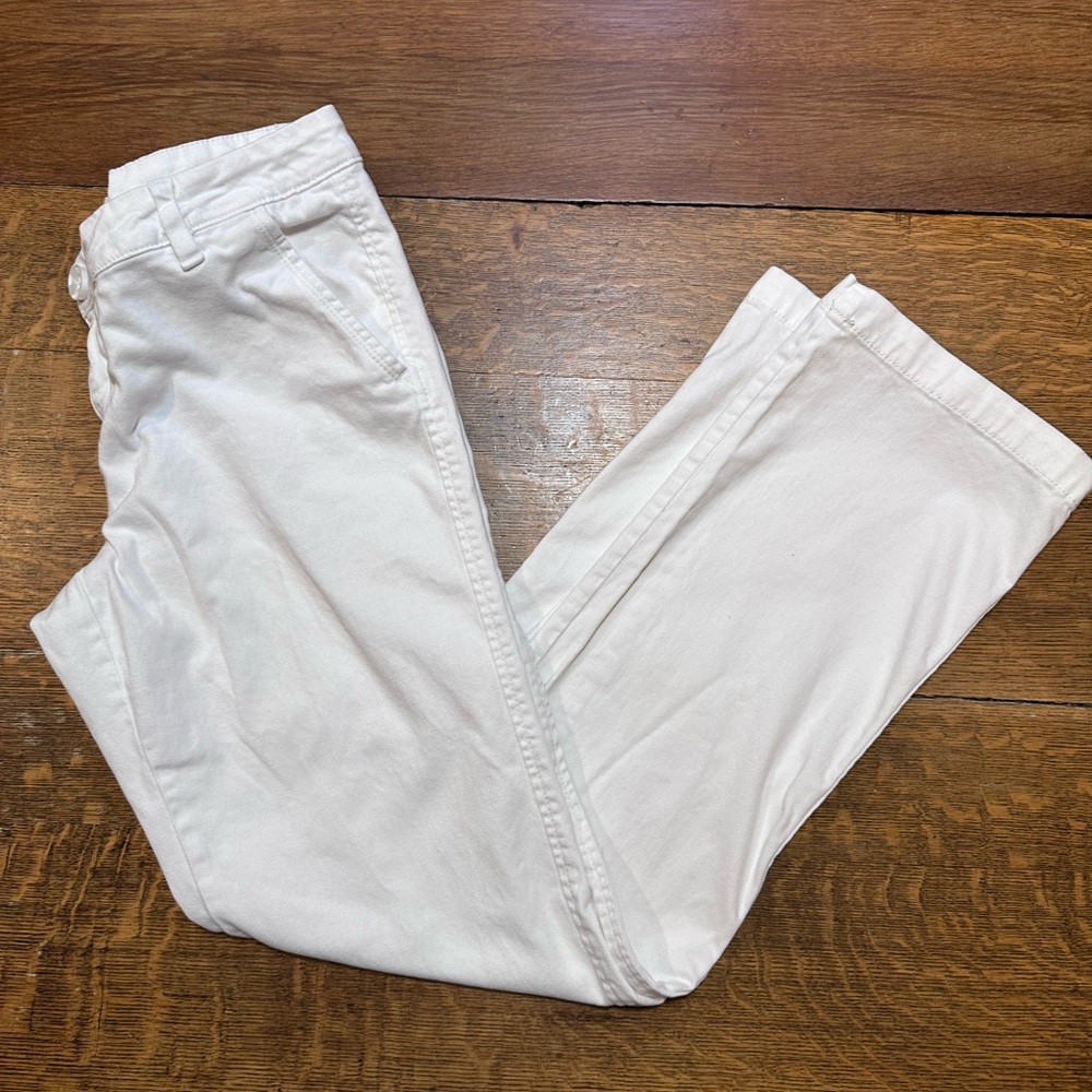 Aeropostale white womens stretch low rise pants‎ sz 9/10